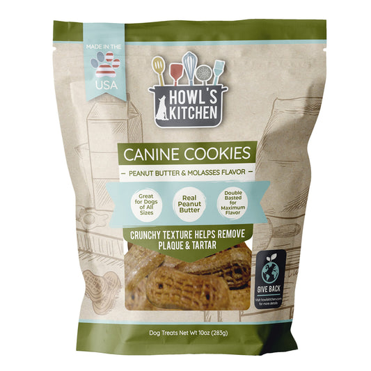 Howls Kitchen Dog Treats Canine Cookies Peanut Butter and Molasses