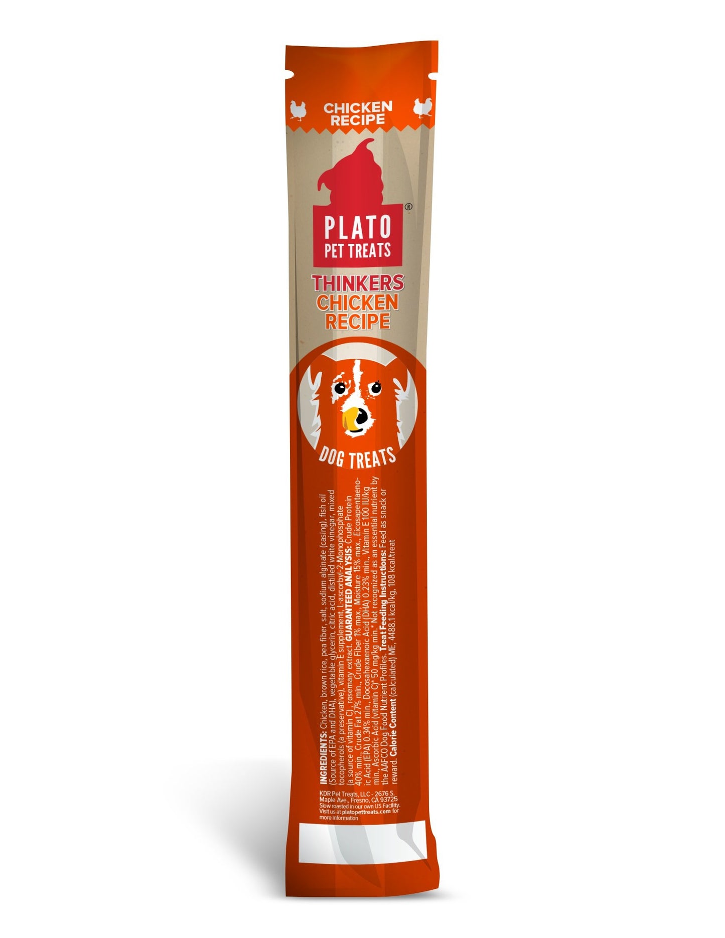 PLATO Dog Treats -Thinkers Chicken Sticks- 1.2 oz
